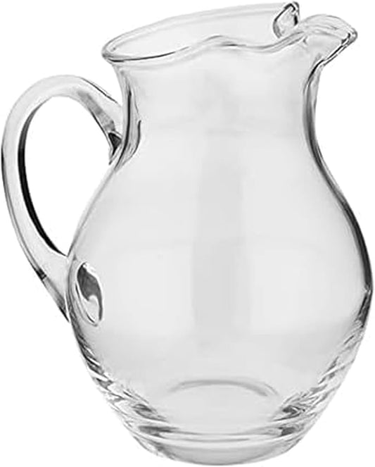 Napoli Glass Pitcher, 70 Oz - Large Glass Water Pitcher with Spout for Serving Water, Juice, Sangria, Lemonade and More - Dishwasher Safe Elegant Glass Pitcher for Entertaining