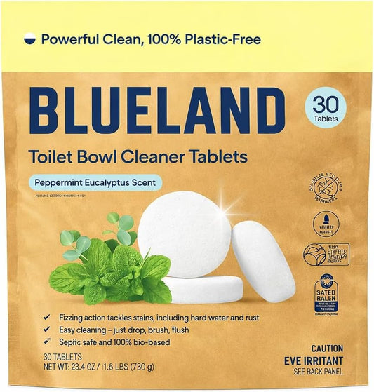 Toilet Bowl Cleaner Tablets. Peppermint Eucalyptus Scent. 30 Tablets.