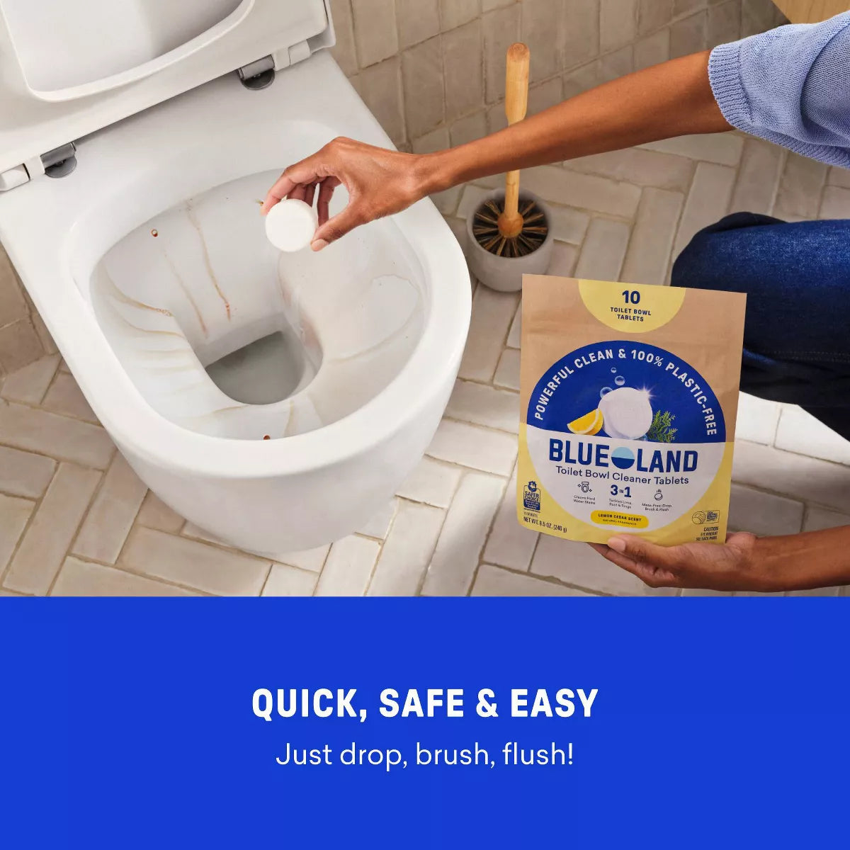 Blueland Wild Lavender Toilet Bowl Cleaning Tablets - 8.4Oz/10Ct: Paraben-Free, Hypoallergenic, Vegan