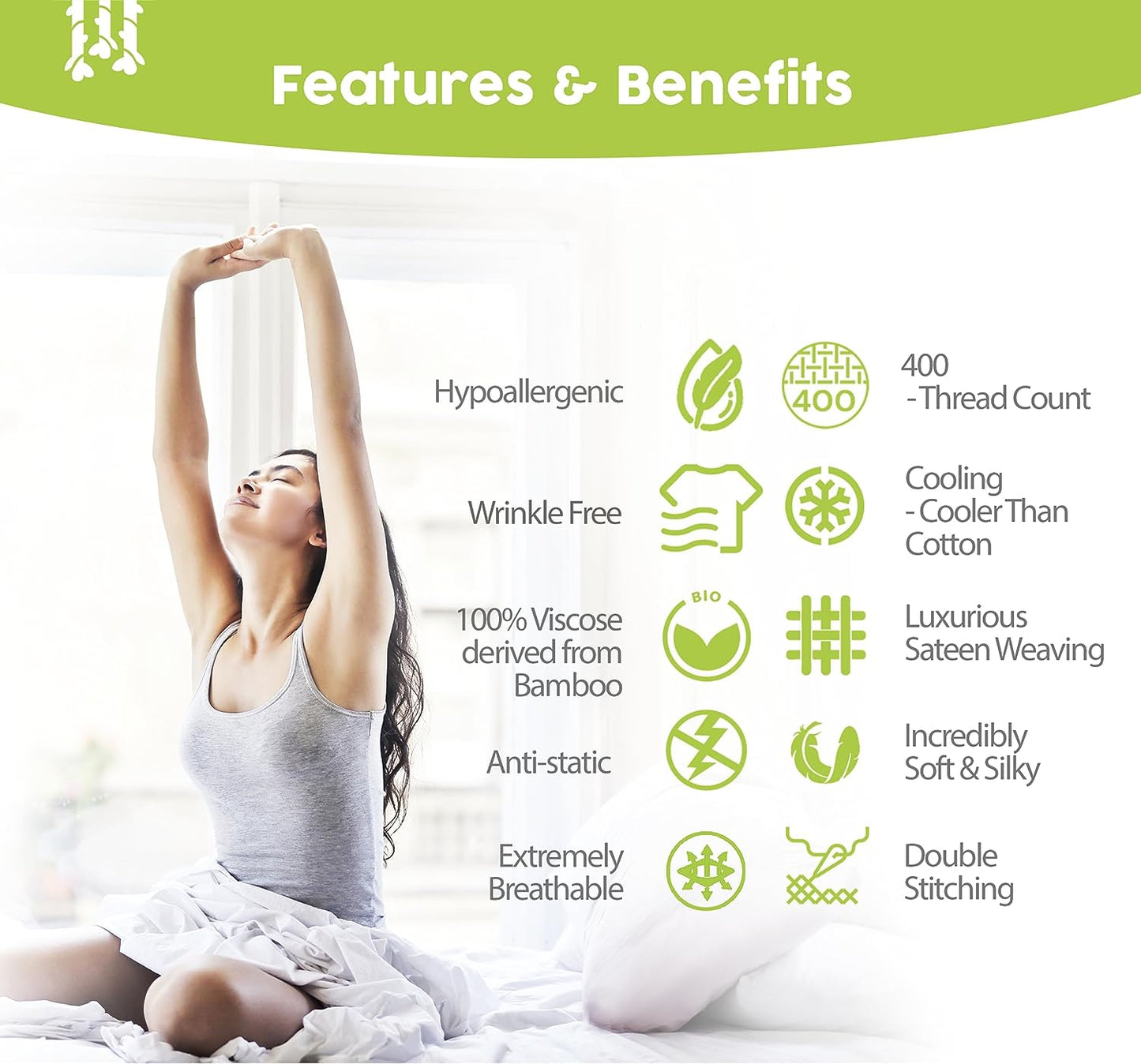 California King Sheet Sets - 100% Pure Viscose Derived from Bamboo Sheets California King Size - Super Soft Viscose Cooling Sheets for Hot Sleepers - up to 16’’ Deep Pocket (S Gray)
