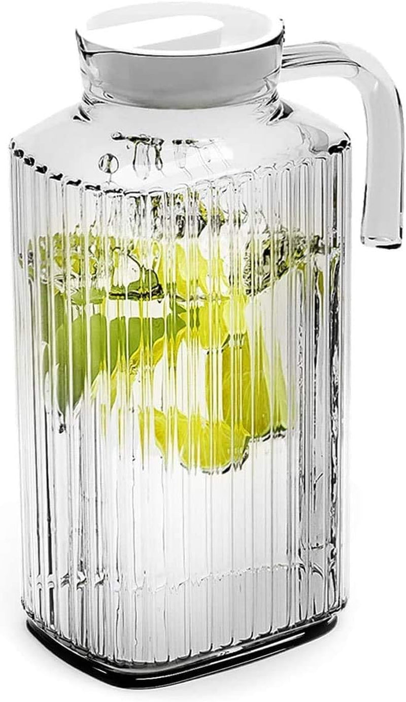 Fridge Pitcher – 60 OZ. Glass Water Fridge Pitcher with Lid by  Practical and Easy to Use Fridge Pitcher Great for Lemonade, Iced Tea, Milk, Cocktails and More Beverages.