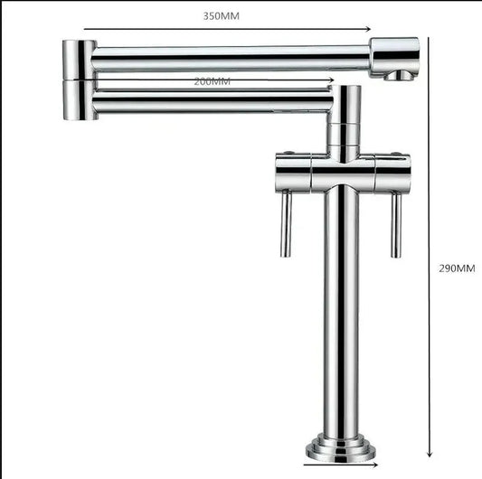 Kitchen Faucet Solid Brass Crane for Kitchen Deck Mounted Sink Mixer Foldable Nickel Brushed/Gold/Chrome/Orb/Black