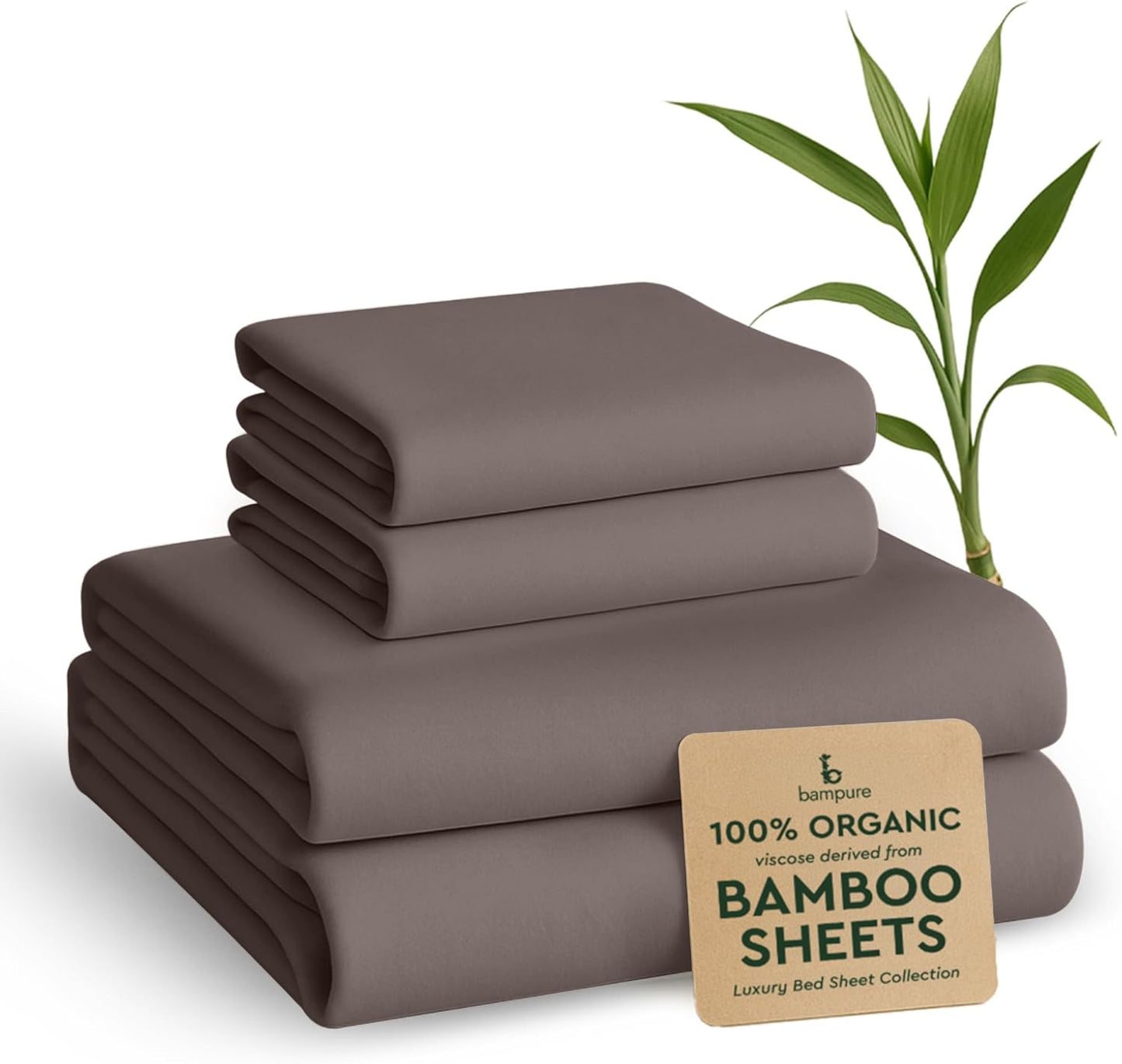 California King Sheet Sets - 100% Pure Viscose Derived from Bamboo Sheets California King Size - Super Soft Viscose Cooling Sheets for Hot Sleepers - up to 16’’ Deep Pocket (S Gray)