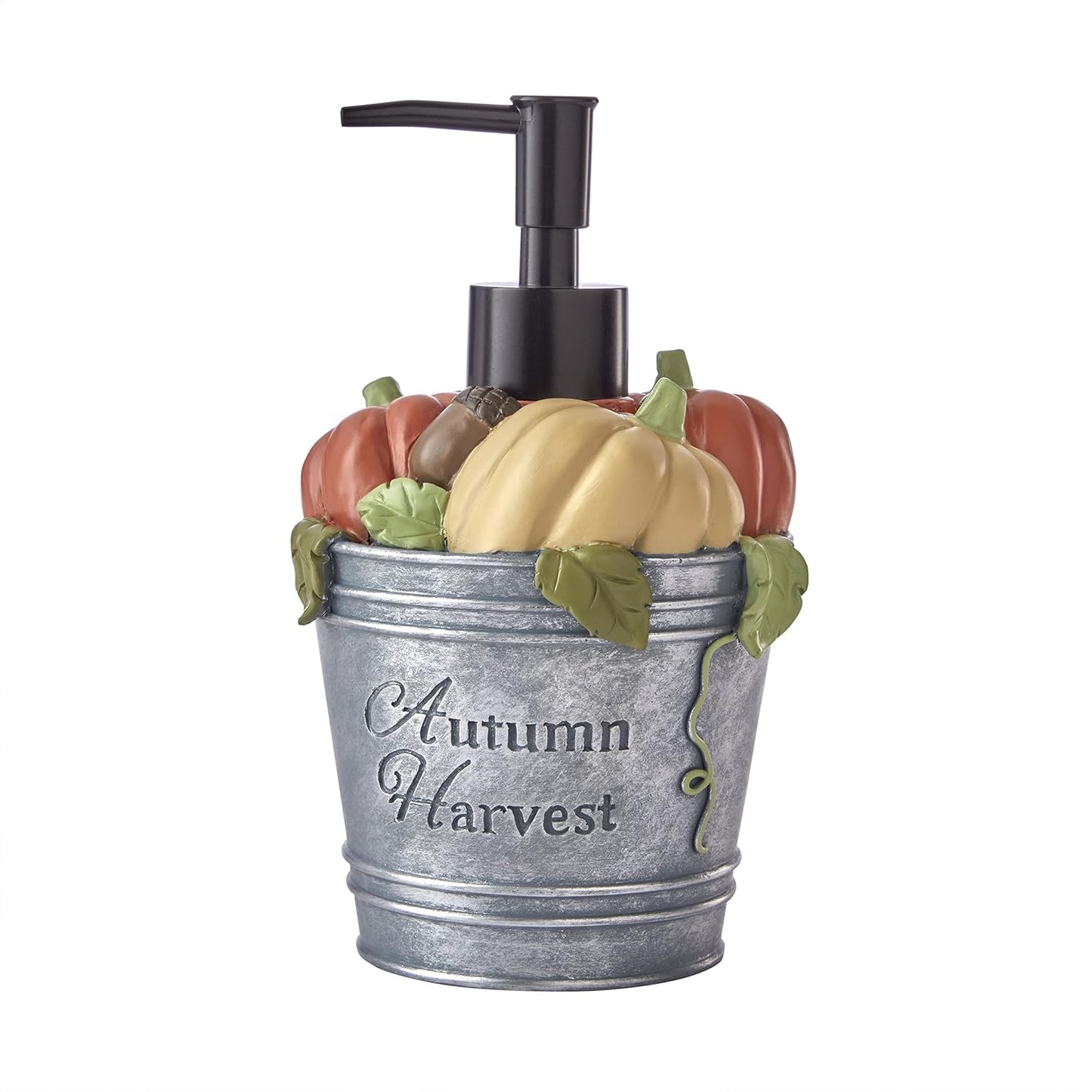 Fall/Harvest/Autumn Bucket Soap Dispenser for Bath/Kitchen & Gift, Multi