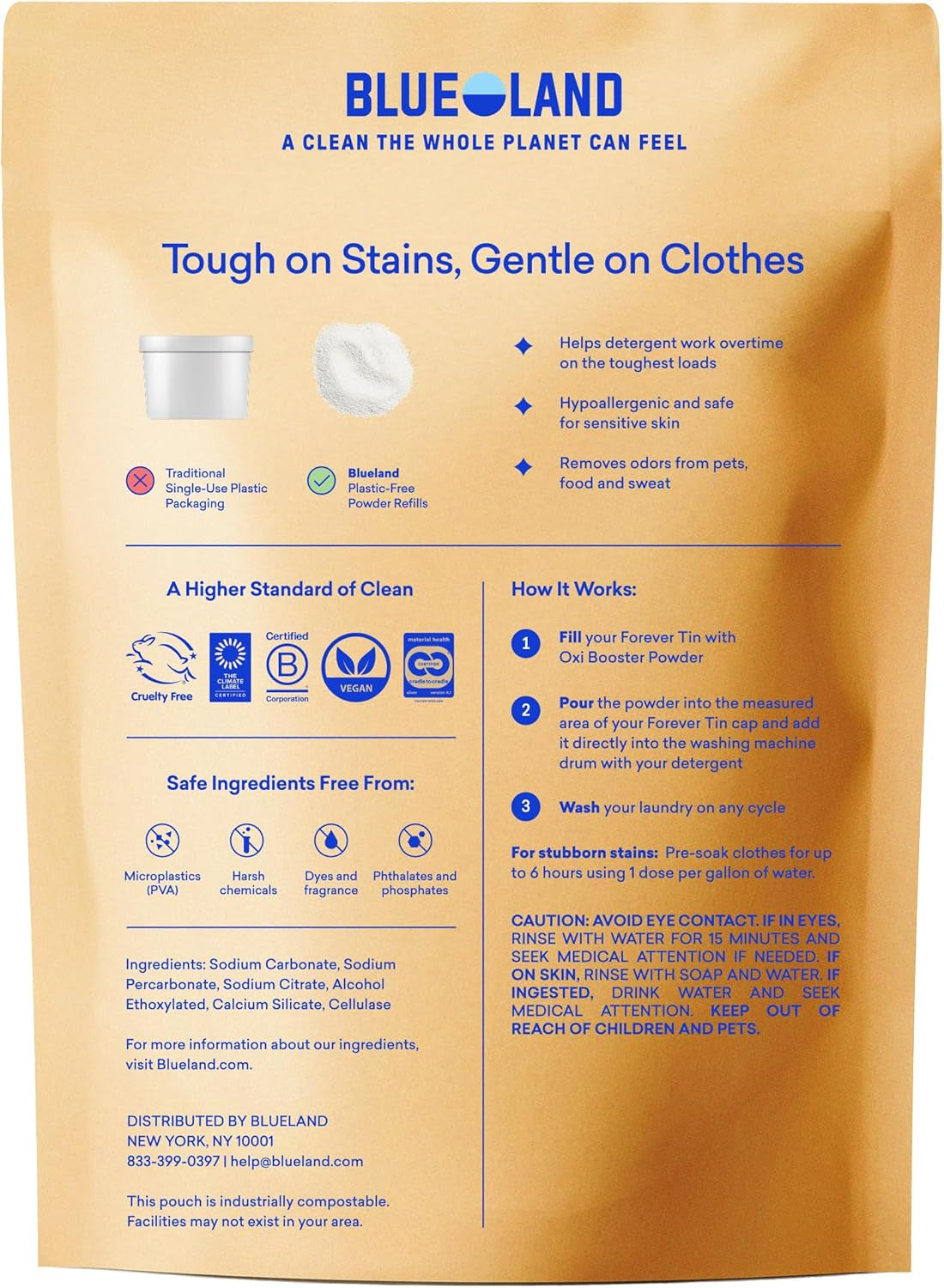 Oxi Laundry Booster Powder with Tin, Starter Set, Spring Bloom Scent, 25 Loads, 17.6 Oz, Plastic-Free, Eco Friendly, Oxy Cleaner, Stain Remover