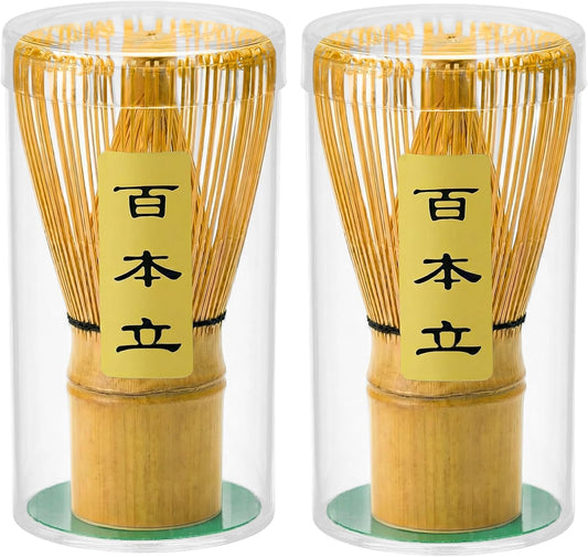 Matcha Whisk, Handcrafted Bamboo Whisk for Matcha Powder (2 PCS Whisk)