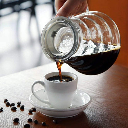800Ml Clear Glass Range Coffee Server,Standard Glass Coffee Carafe, Coffee Pot