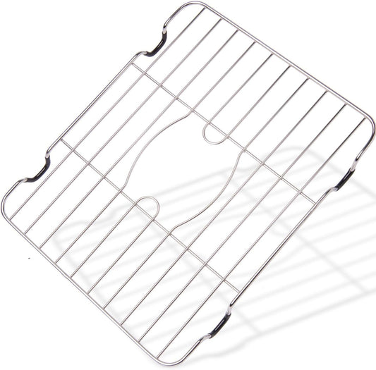 Sink Protectors for Kitchen Sink, Rust-Resistant Scratch-Preventing Stainless Steel Sink Protector Grid, Non-Slip Kitchen Sink Rack for Washing, 12 X 10.25 X 1 Inch