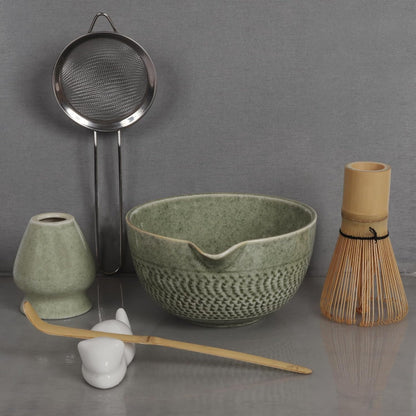 Matcha Whisk Set, 8-Piece Japanese Matcha Set - Ceremony Matcha Set with Matcha Sifter, Matcha Bowl, Whisk Holder, Matcha Whisk, Scoop & Magnetic Gift Box for Matcha Lovers - Matcha Kit