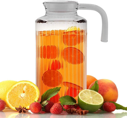 Fridge Pitcher – 60 OZ. Glass Water Fridge Pitcher with Lid by  Practical and Easy to Use Fridge Pitcher Great for Lemonade, Iced Tea, Milk, Cocktails and More Beverages.