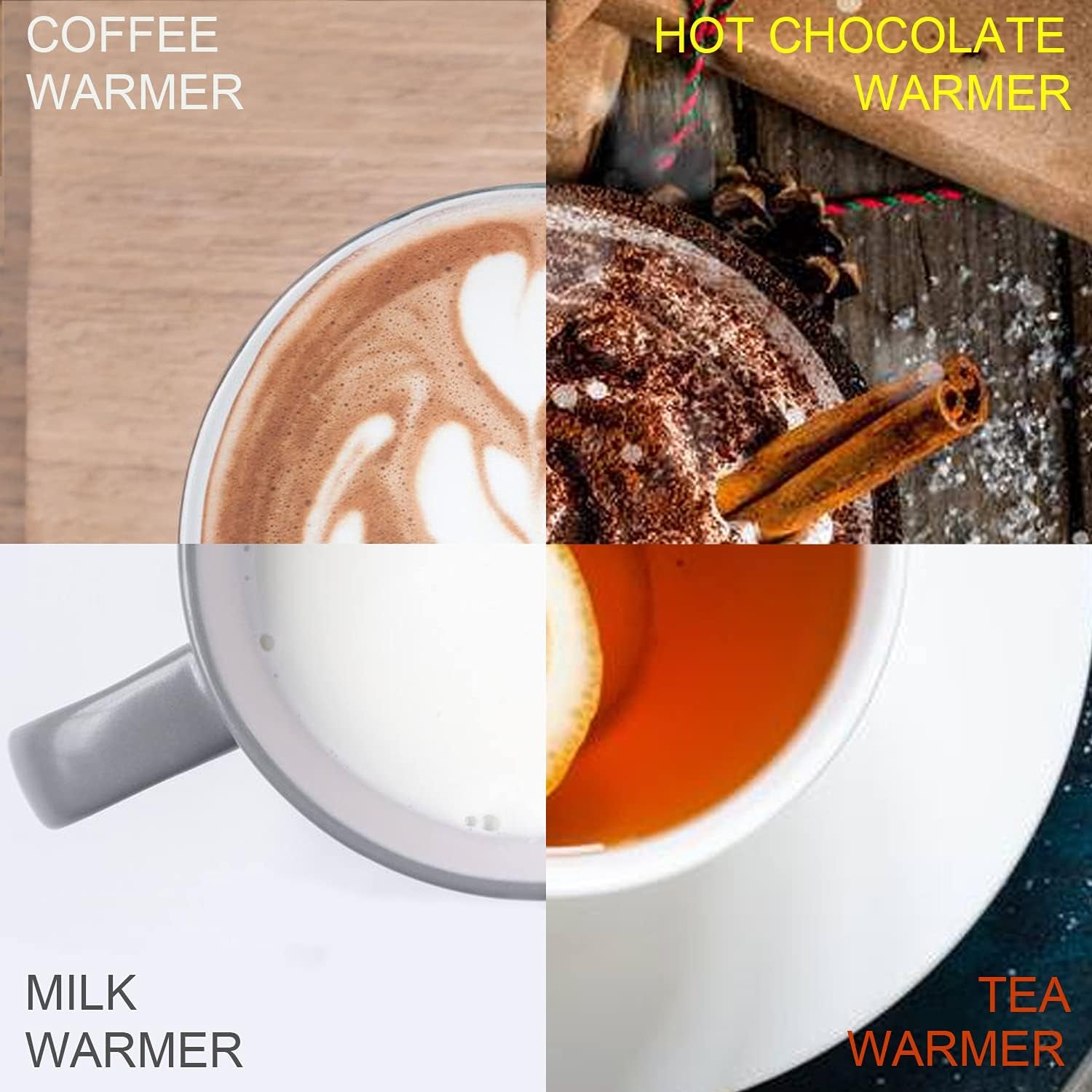 Teapot Warmer, Ceramic Teapot Heater with Cork Cushion Coffee Tea Warmer for Glass, Stainless Steel, Ceramic Teapot and Other Heatproof Dish Warming Use