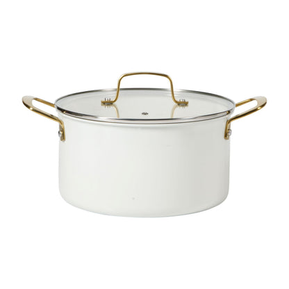 Everyday Emmie 10-Piece Non-Stick Aluminum Cookware Set, Cooking Pots and Pans Set, Linen