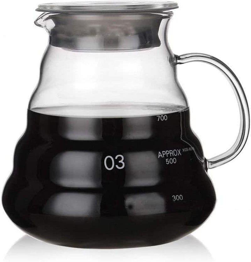 800Ml Clear Glass Range Coffee Server,Standard Glass Coffee Carafe, Coffee Pot
