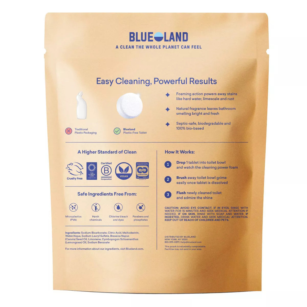 Blueland Wild Lavender Toilet Bowl Cleaning Tablets - 8.4Oz/10Ct: Paraben-Free, Hypoallergenic, Vegan
