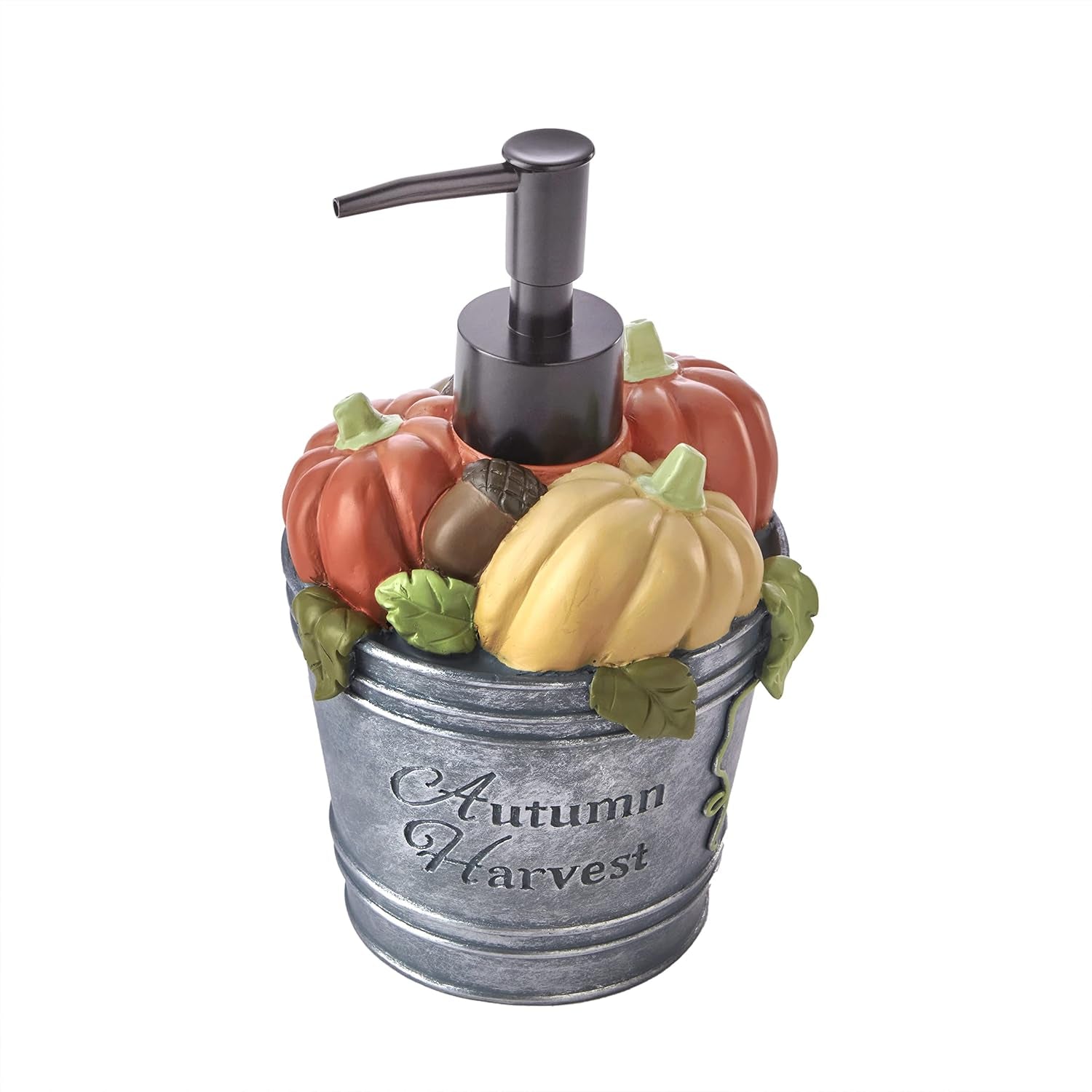 Fall/Harvest/Autumn Bucket Soap Dispenser for Bath/Kitchen & Gift, Multi