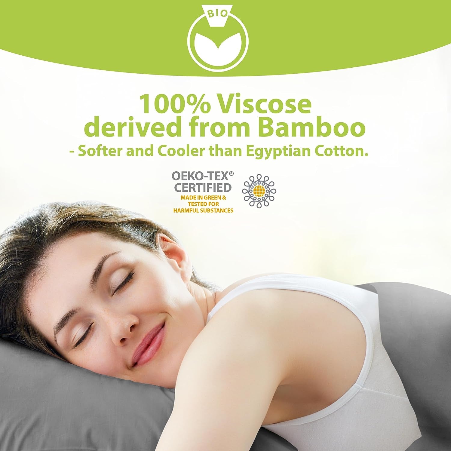 California King Sheet Sets - 100% Pure Viscose Derived from Bamboo Sheets California King Size - Super Soft Viscose Cooling Sheets for Hot Sleepers - up to 16’’ Deep Pocket (S Gray)